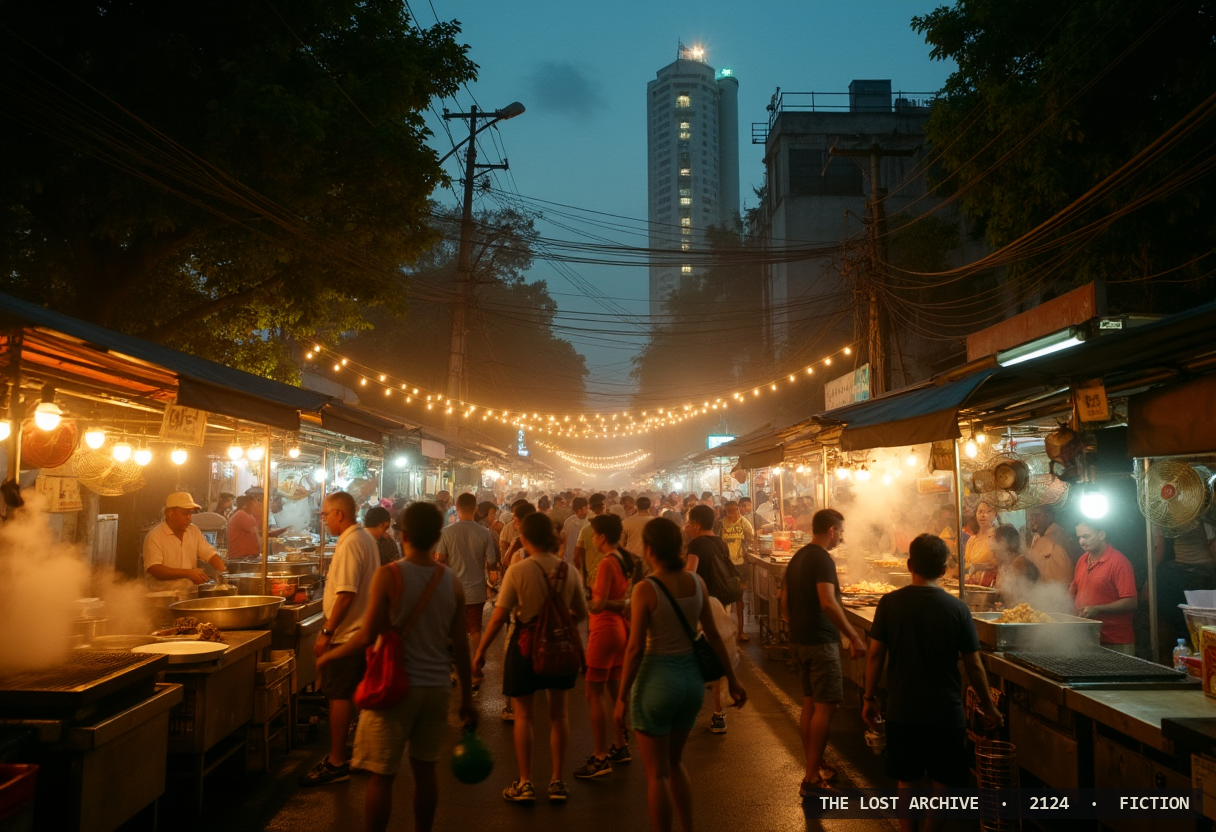 In a Heat-Stunned August, Cities Move Their Lives to the Cool of Night — The Lost Archive, 2124