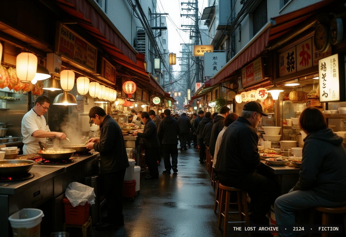 In the Corridor Towns, a Cuisine of Whatever Arrives — The Lost Archive, 2124